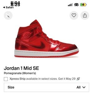 Kids Red and White Sneakers